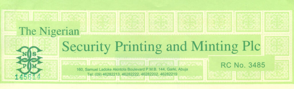 Nigerian Security Printing e Minting